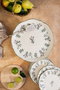 Hermia Set de Servir Pasteles Terra Fulya de Porcelana, 8 piezas